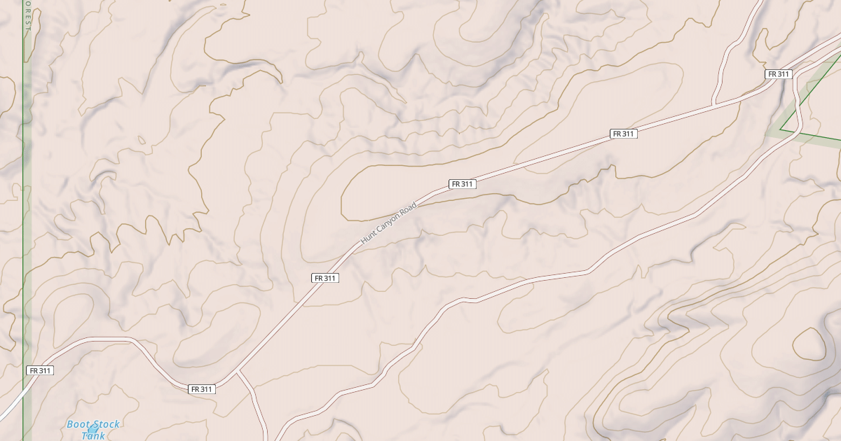 Map preview of HUNT CANYON