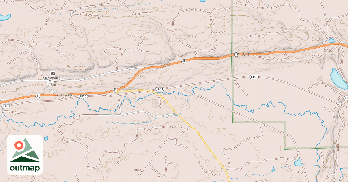 Map of Keweenaw State Trail