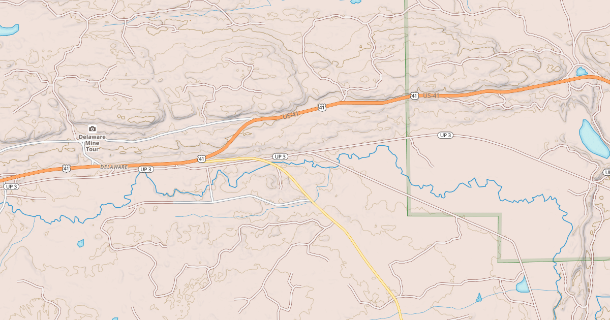 Map preview of Keweenaw State Trail