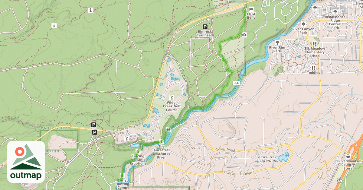 Map of Deschutes River Trail