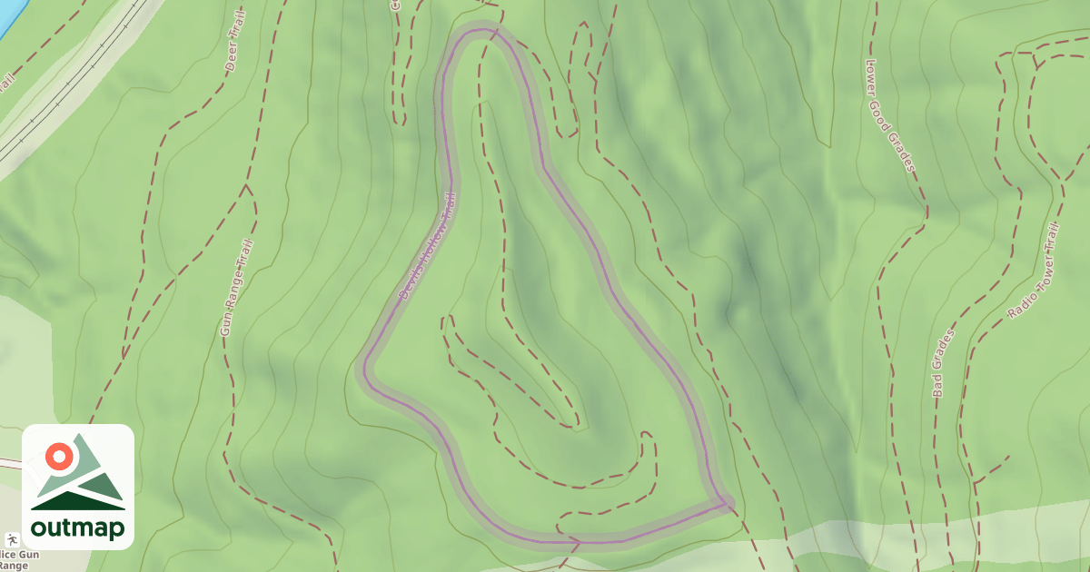 Map of Devils Hollow Trail