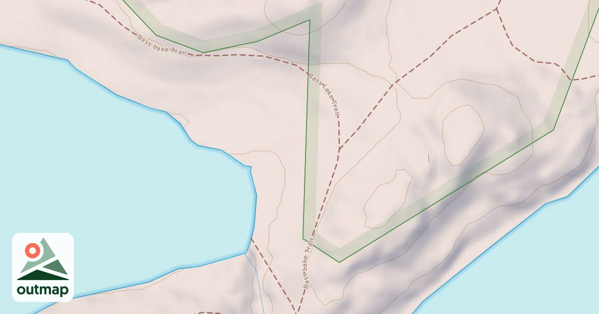 Map of Bass Lake Snomobile Trail