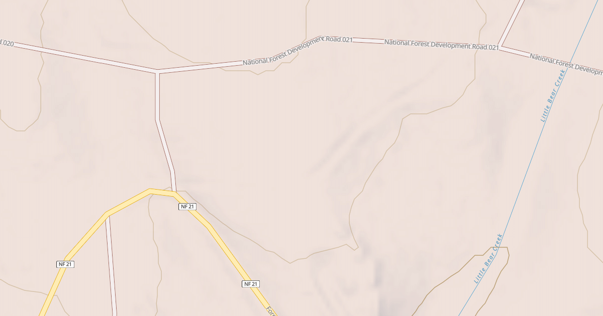 Map preview of USFS National Forest System Roads {84143AB7-784F-4D8D-B41C-F92E0390C3C6}