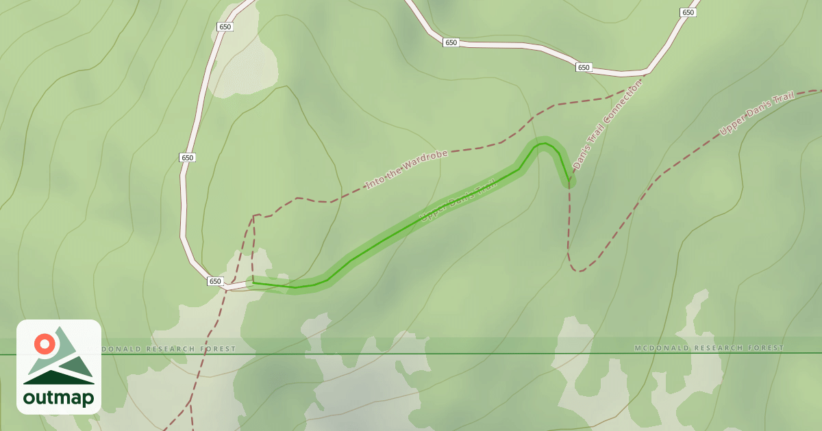 Map of Upper Dan's Trail
