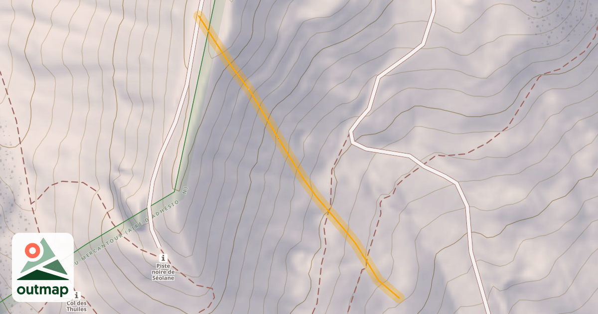 Map of Séolane Hors Piste