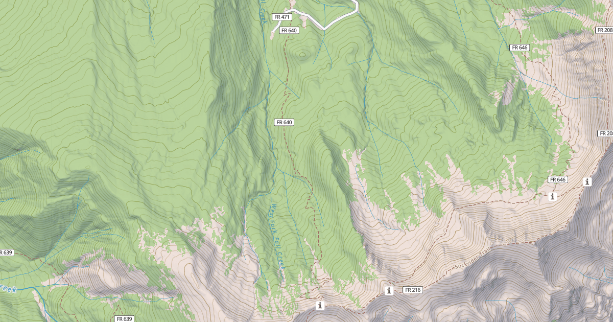 Map preview of West Fall Creek
