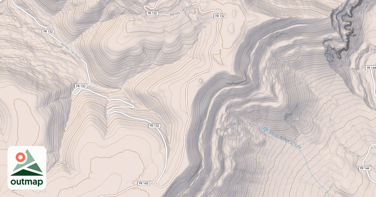 Map of BARNEY TOP