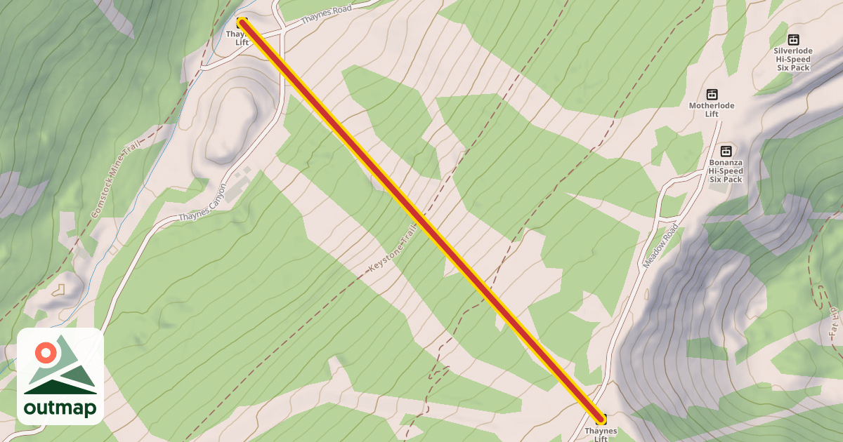 Map of Thaynes Lift
