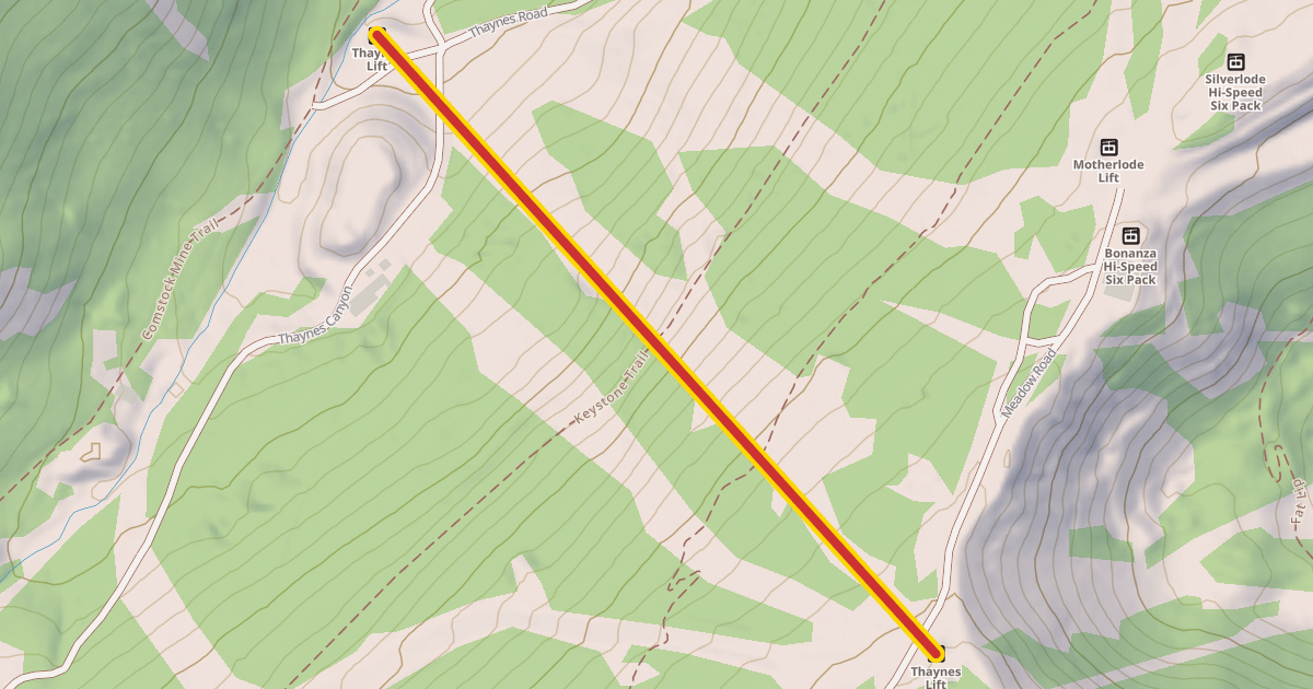 Map preview of Thaynes Lift