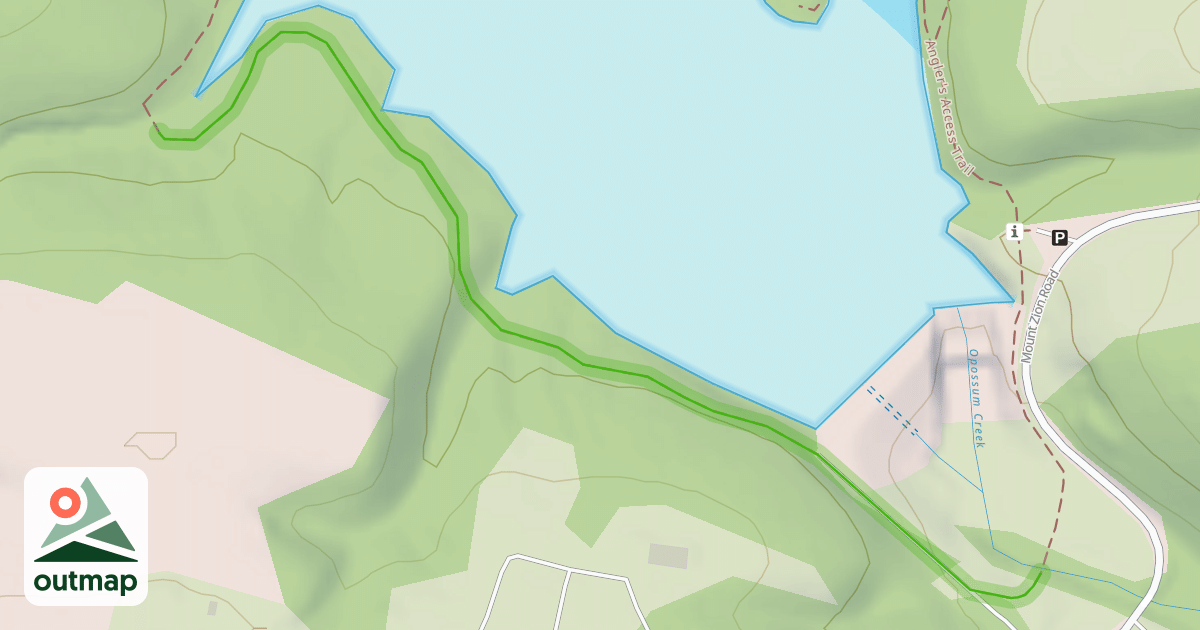 Map of Angler's Access Trail