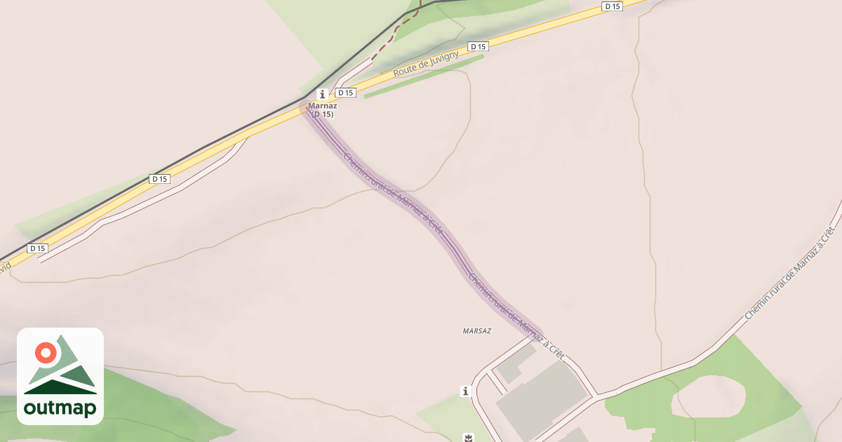 Map of Chemin rural de Marnaz à Crêt