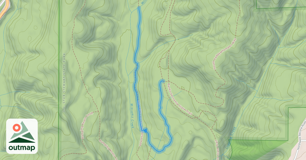 Map of Williams Creek Horseshoe