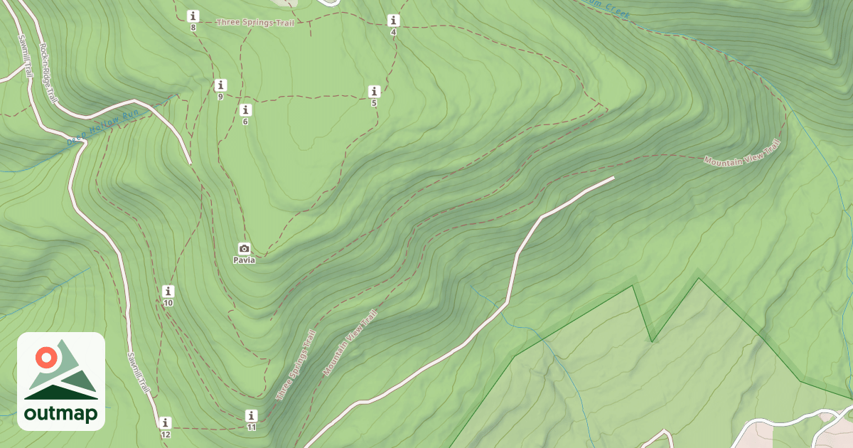 Map of Blue Knob State Park Trails