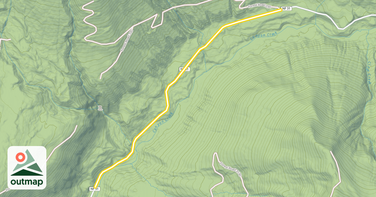 Map of Canyon Creek Road