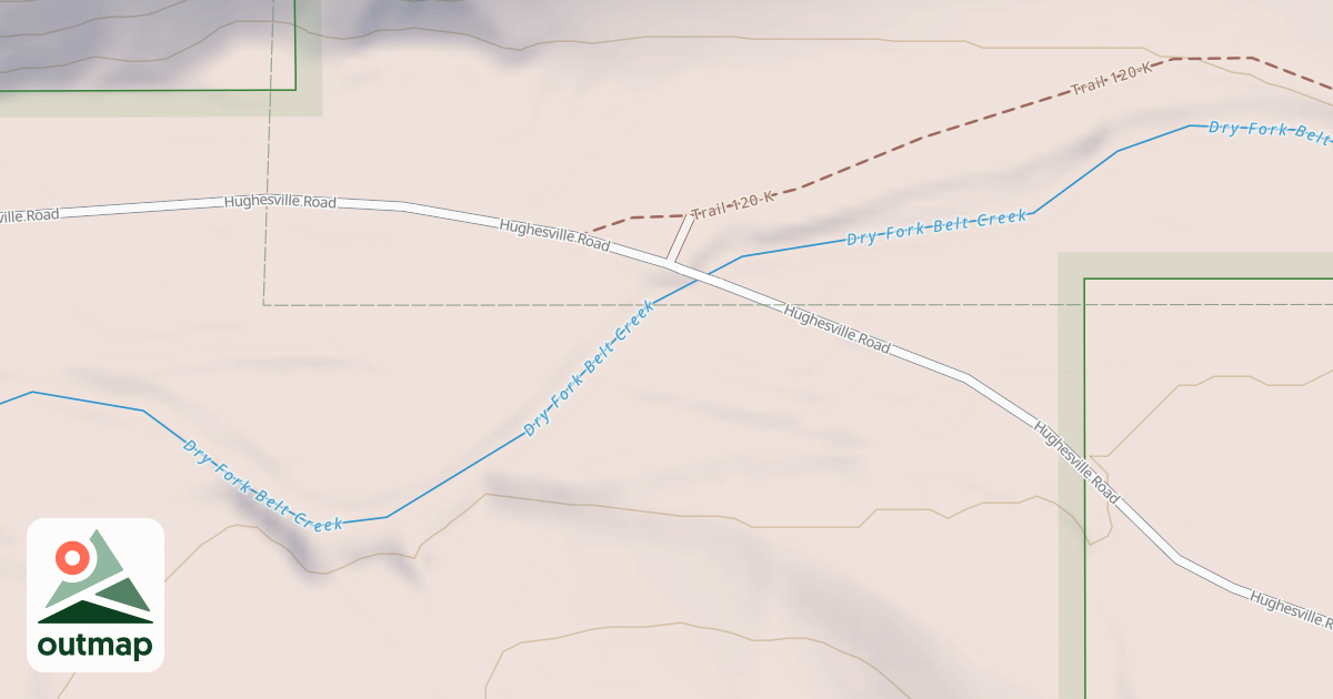 Map of DRY FORK DISPERSED L
