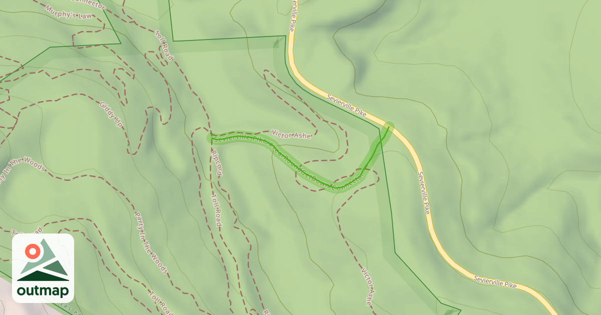 Map of Sevierville Pike/#YearRoundGetDown Connector