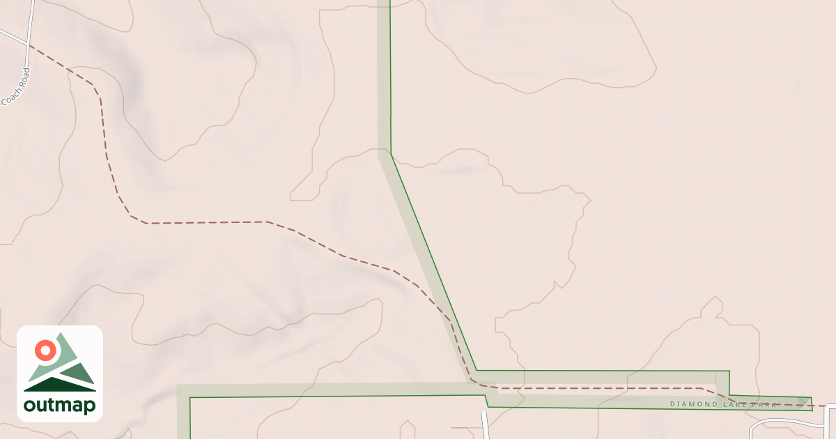 Map of Diamond Lake Trail in Poweshiek