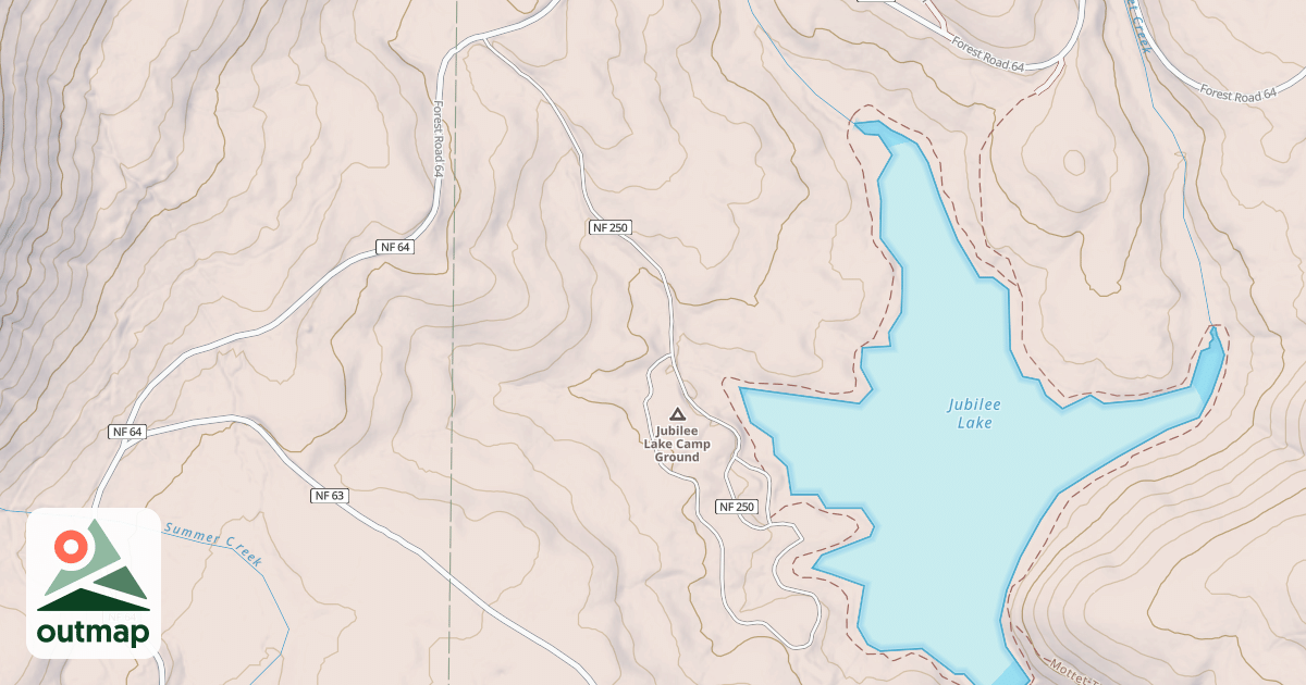 Map of JUBILEE LAKE CG