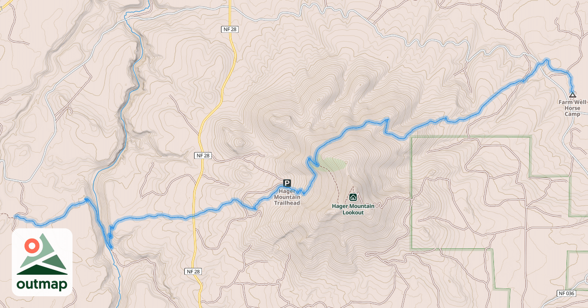 Map of Fremont National Recreation Trail
