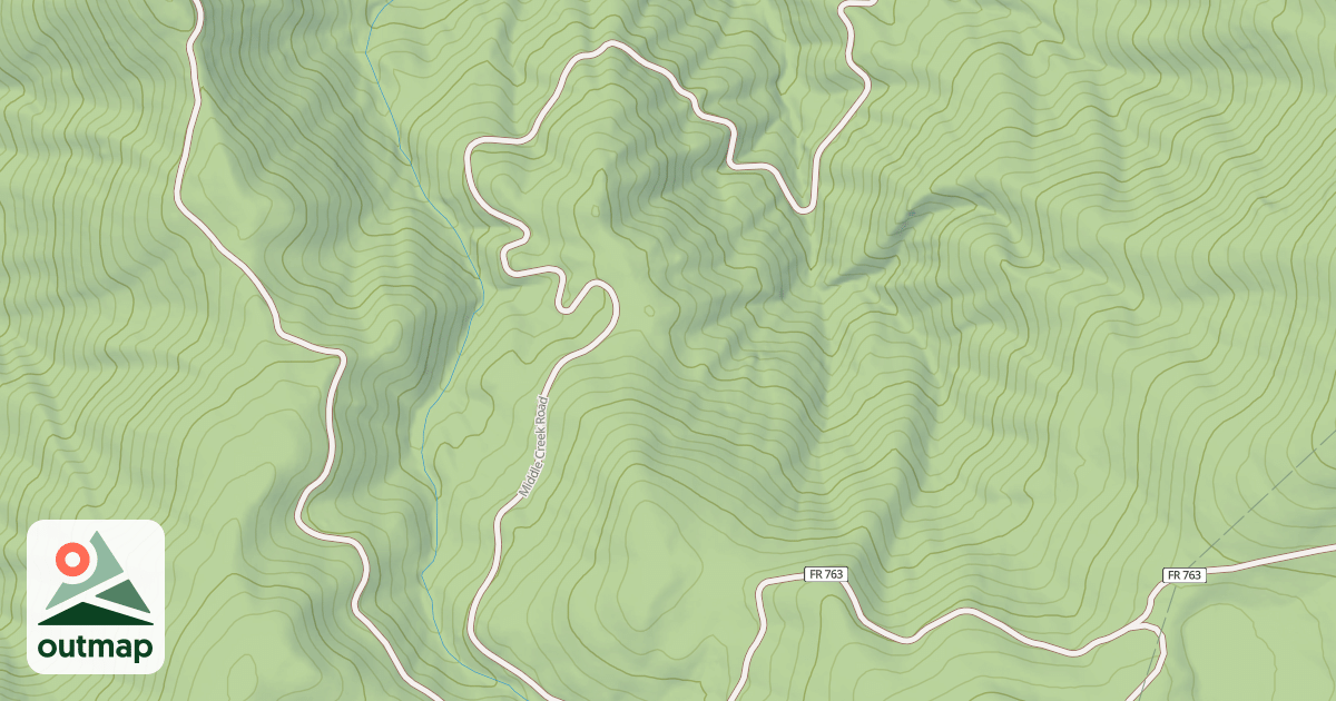 Map of MIDDLE CREEK