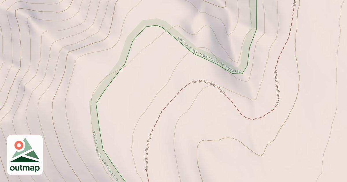 Map of Umatilla Rim Trail