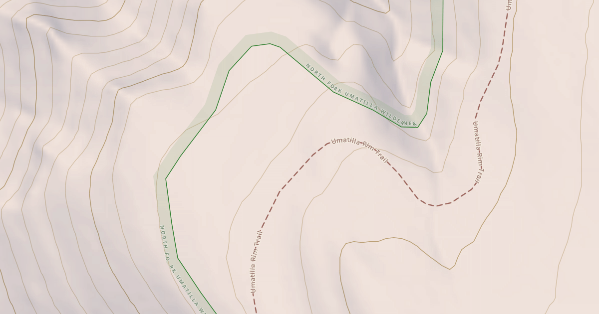 Map preview of Umatilla Rim Trail