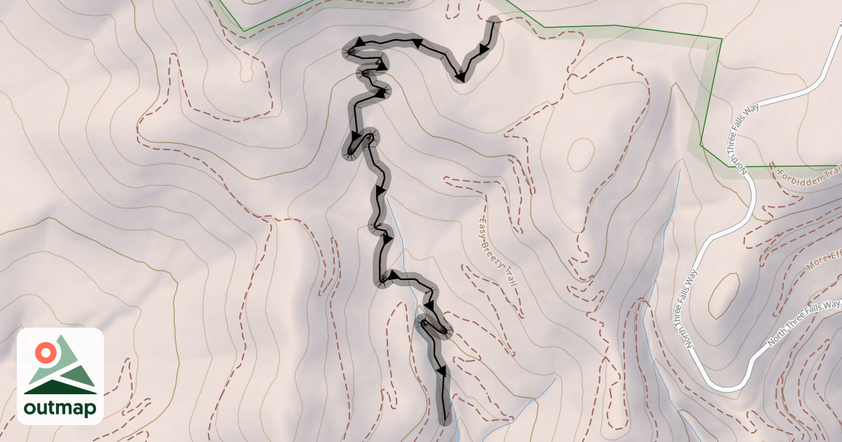 Map of Alpine Slide Trail