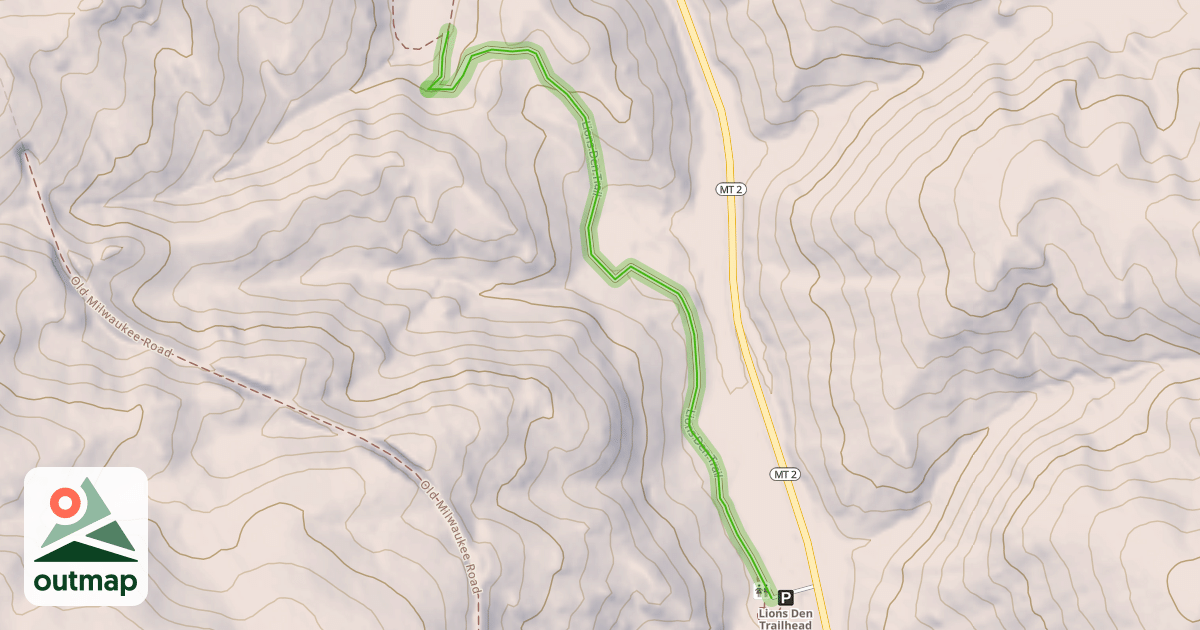 Map of Lions Den Trail