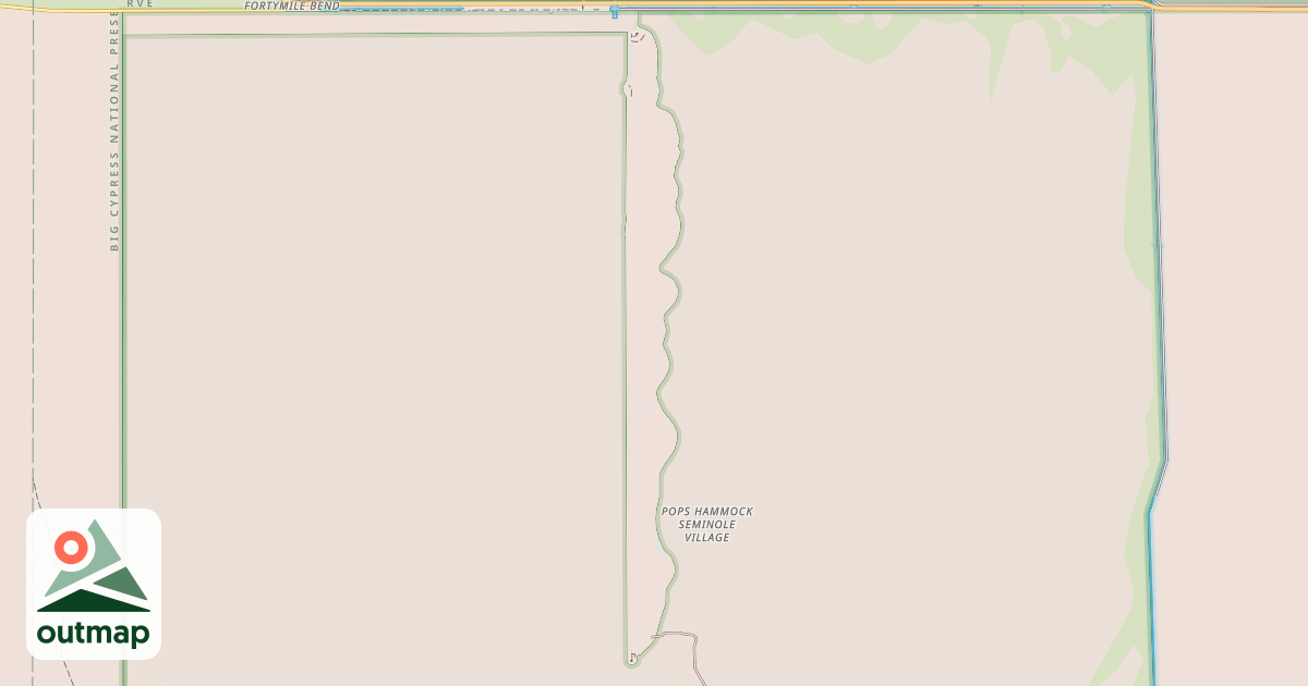 Map of Nwst Rte 224 Shark Valley Loop Road