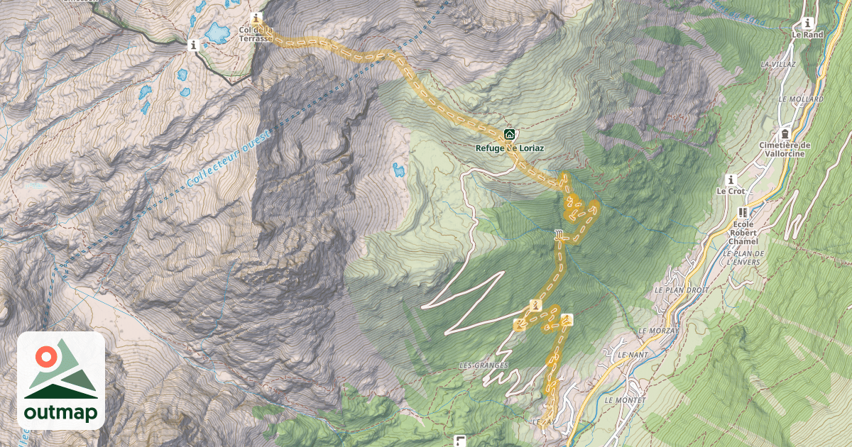Map of Col de la Terrasse — Le Couteray