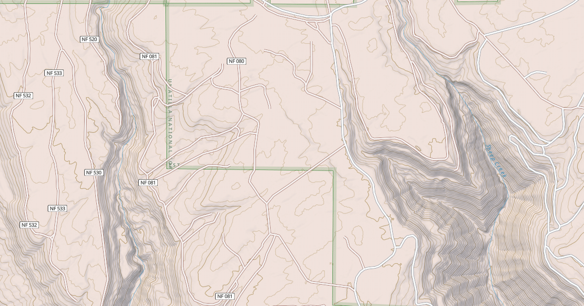 Map preview of USFS Motor Vehicle Use Map Roads {B0E61037-85F4-4D57-930B-CFD4DA1E24BD}