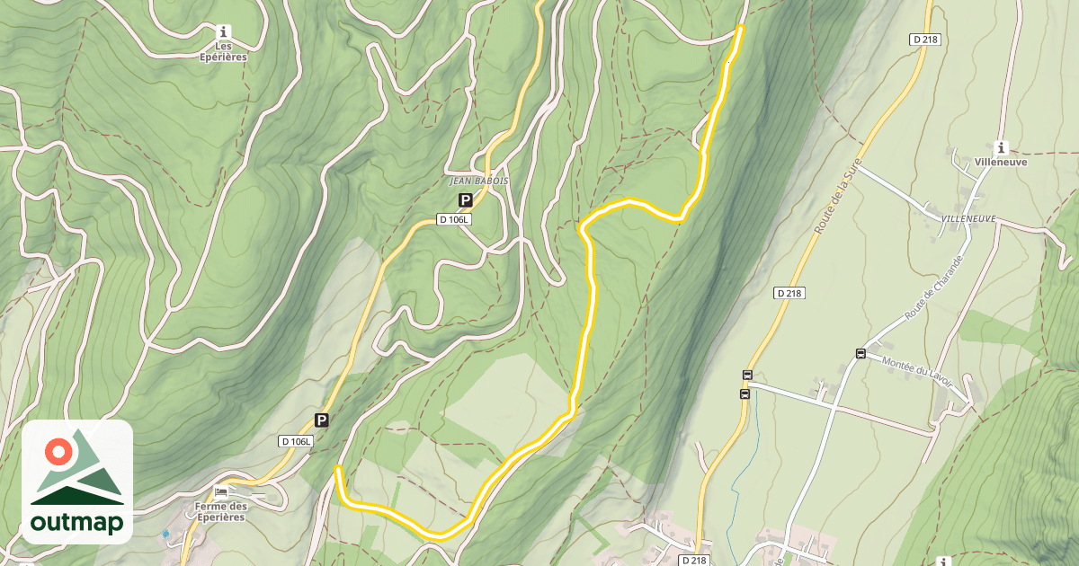 Map of Scandinave - Les Sabots / Retour