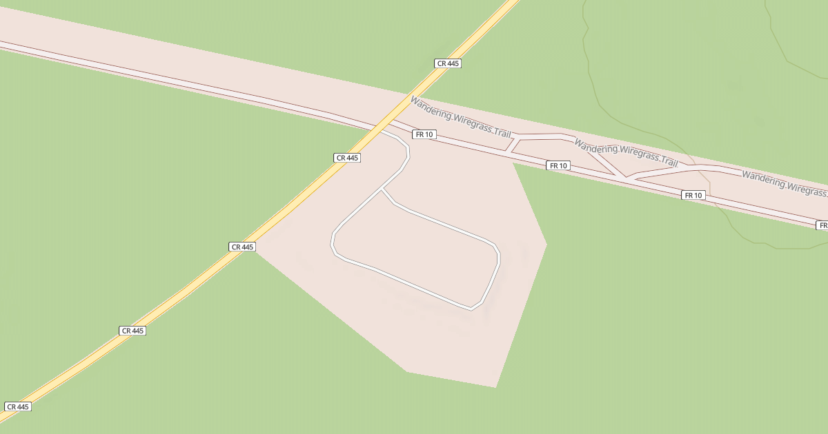 Map preview of WANDERING WIREGRASS TRAILHEAD