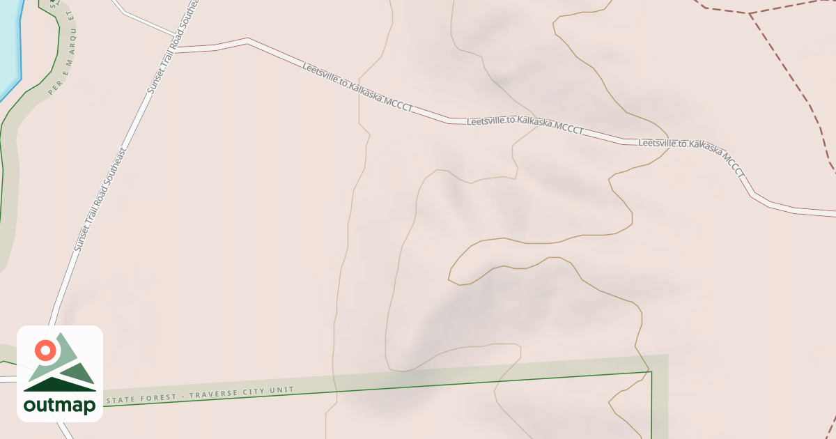 Map of Leetsville To Kalkaska Mccct