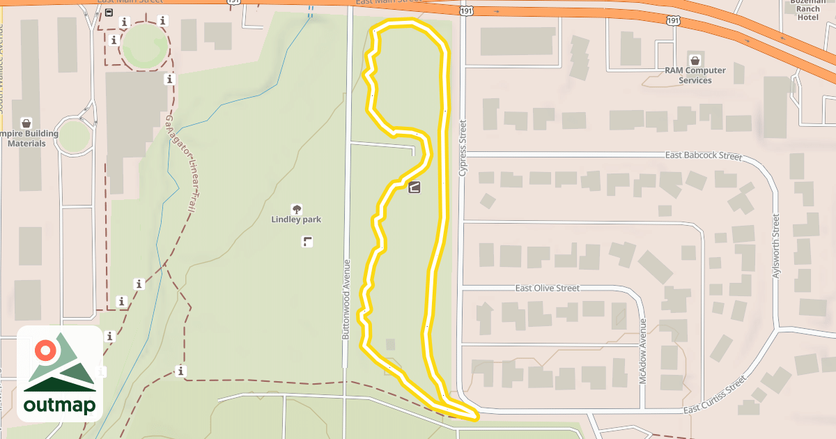 Map of Lindley Pavilion Loop