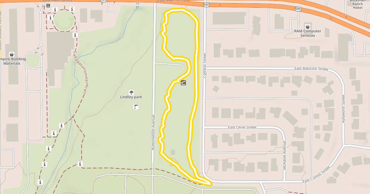 Map preview of Lindley Pavilion Loop