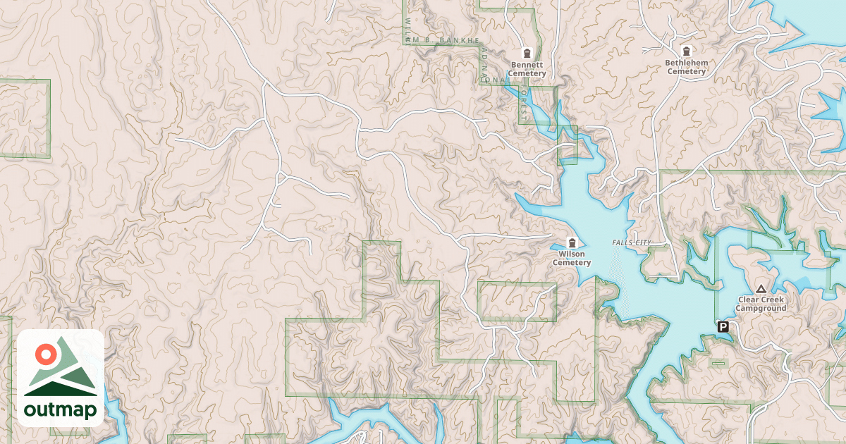 Map of FALLS CITY
