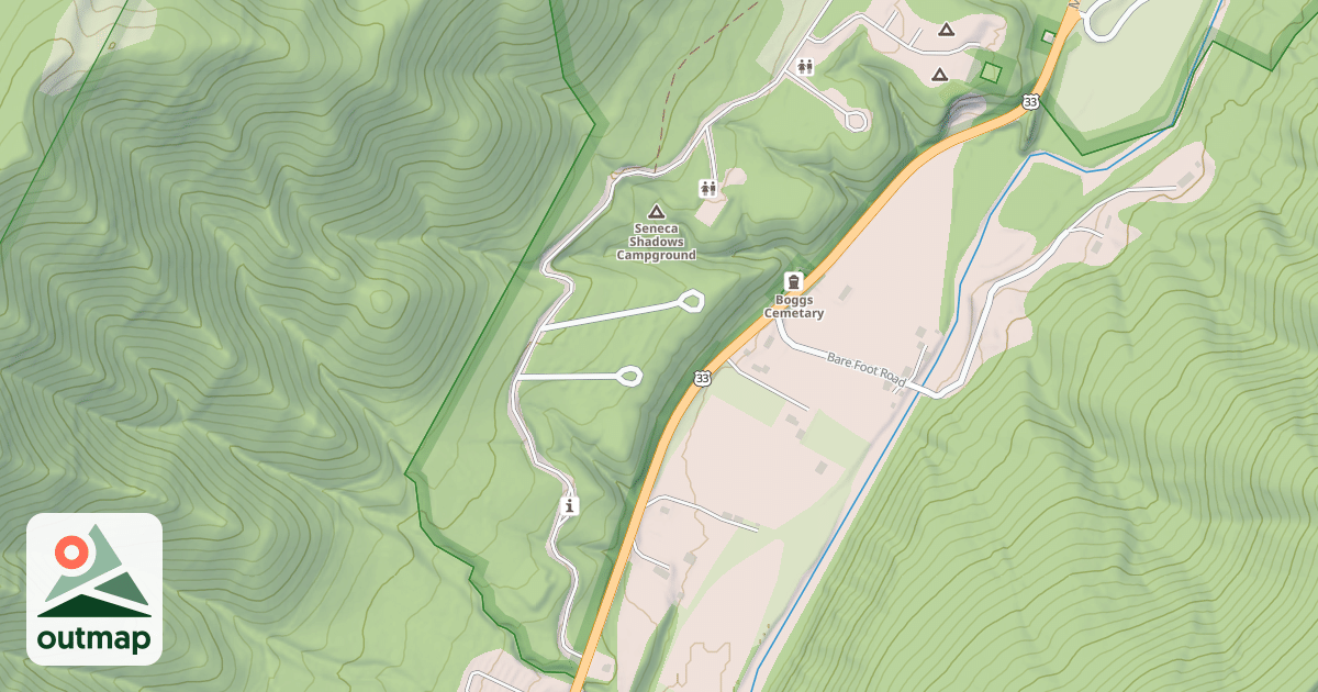 Map of SENECA SHADOWS CAMPGROUND