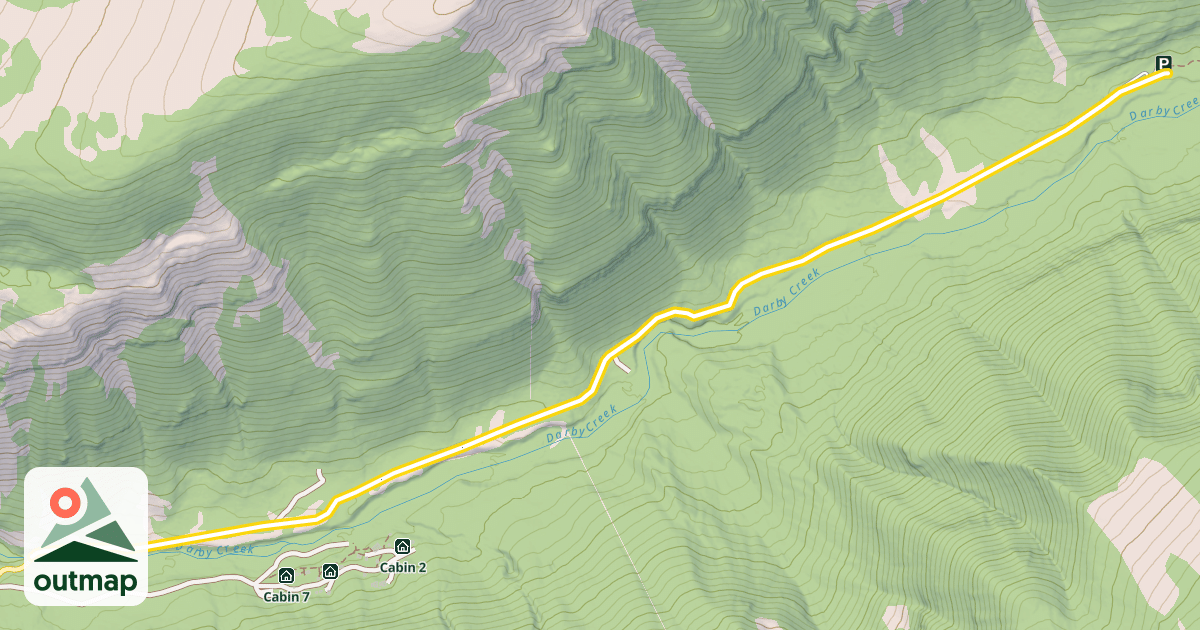 Map of Darby Canyon Road
