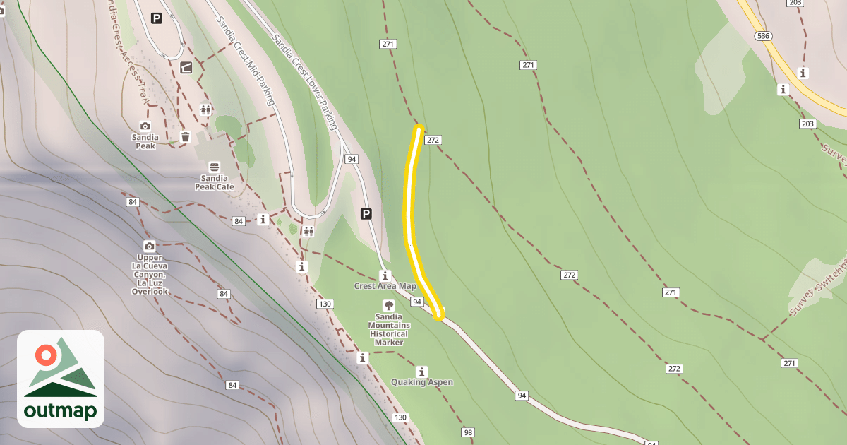 Map of Switchback Trail