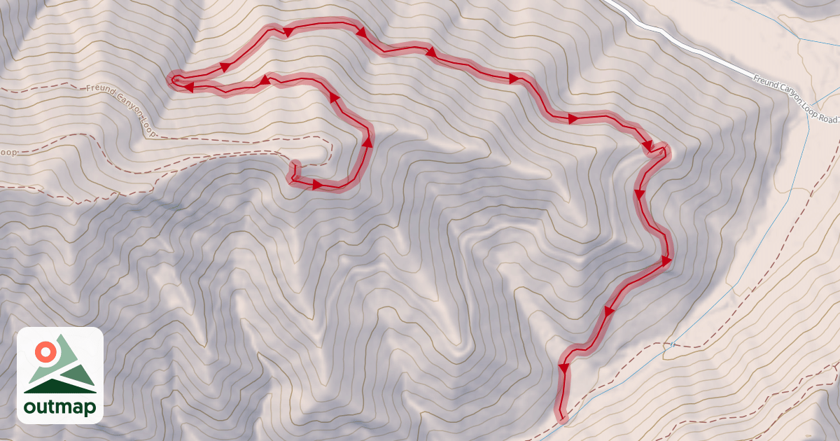 Map of Lower Ribbed Trail