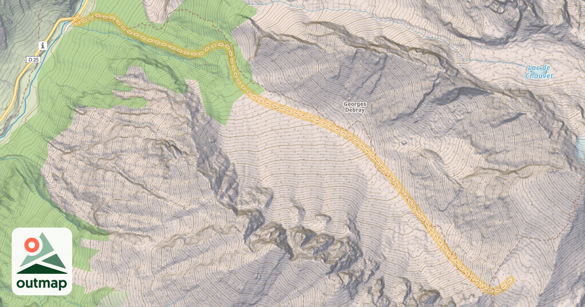 Map of Pointe de Chauvet — Pont Voûté