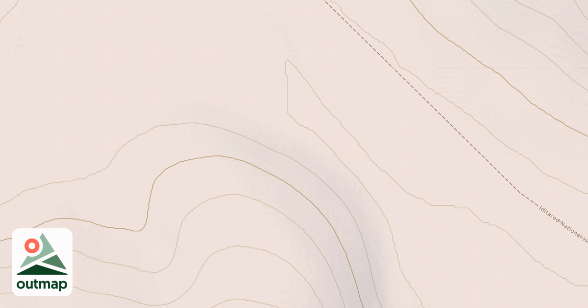 Map of Willow to Nome Winter Trail
