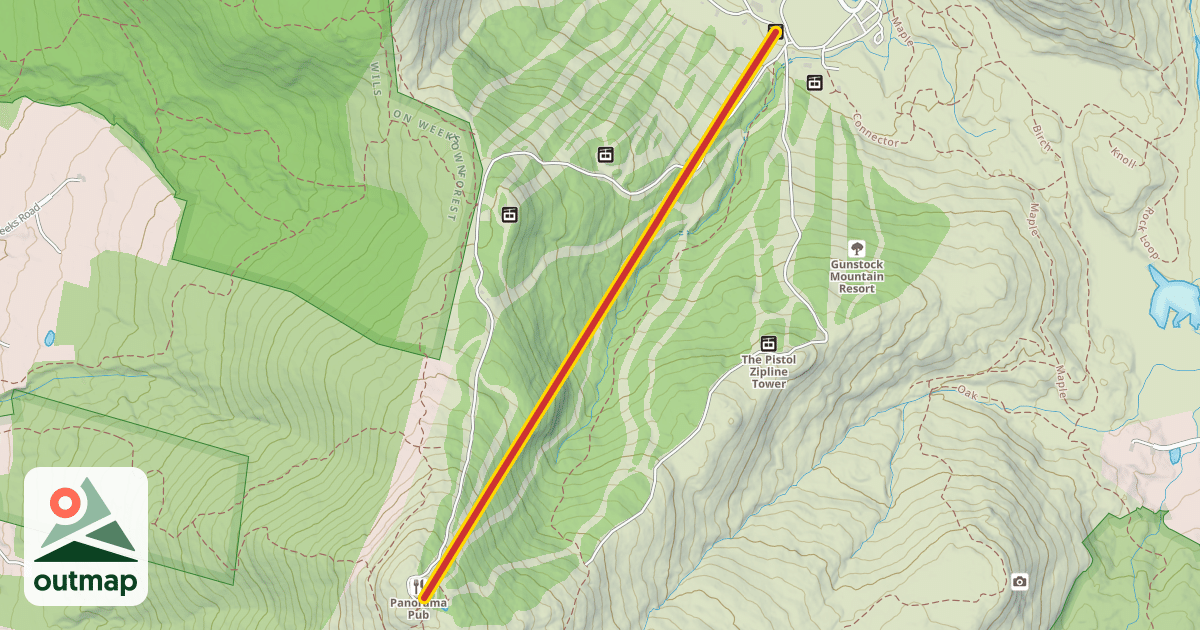 Map of Panorama High Speed Quad