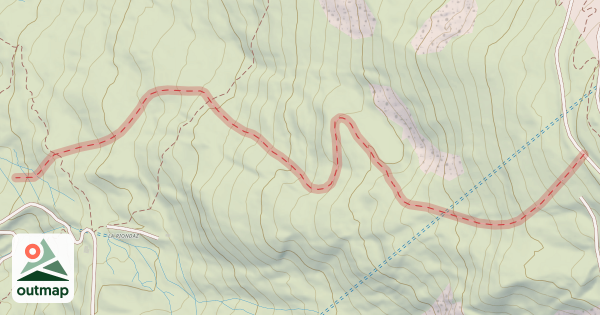 Map of Liberty Ride La Riondaz