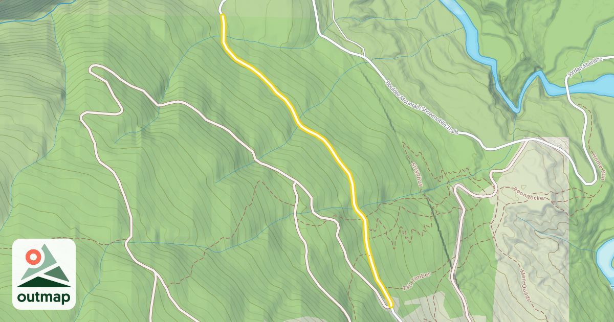 Map of Boulder Mountain Snowmobile Trails