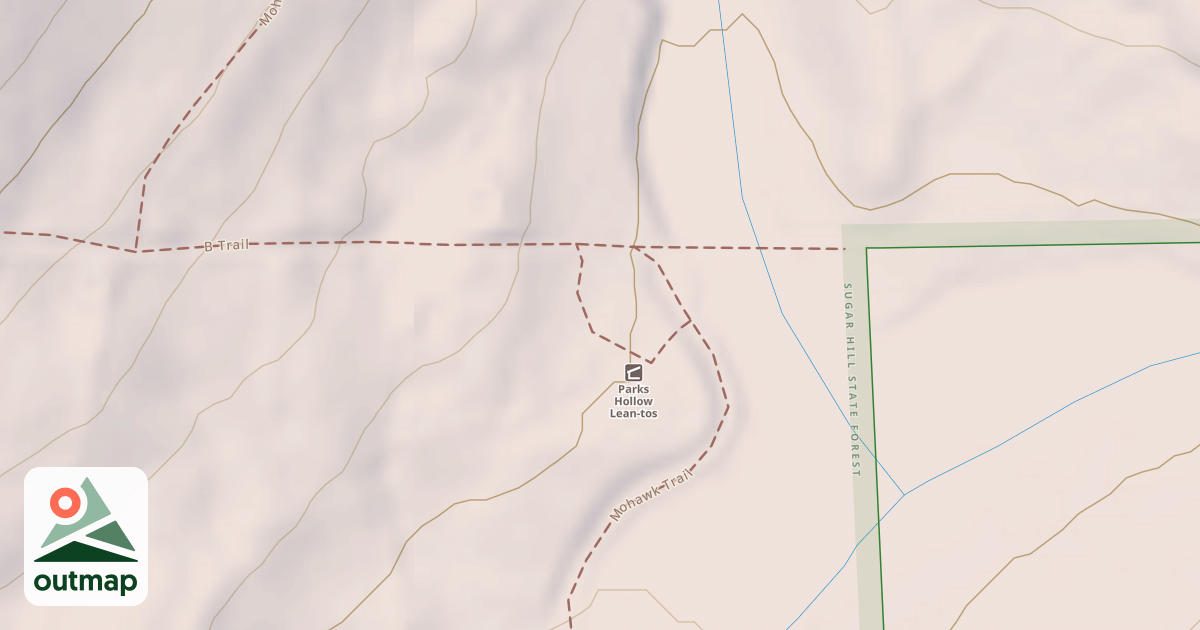 Map of Mohawk Trail Leanto Trail