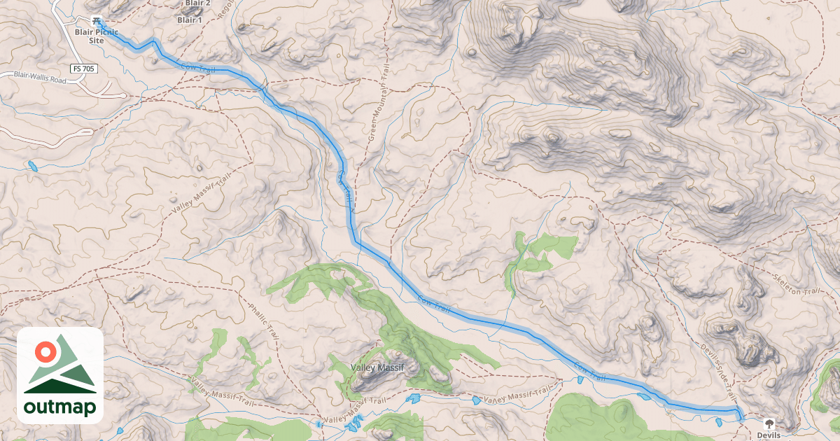 Map of Cow Trail