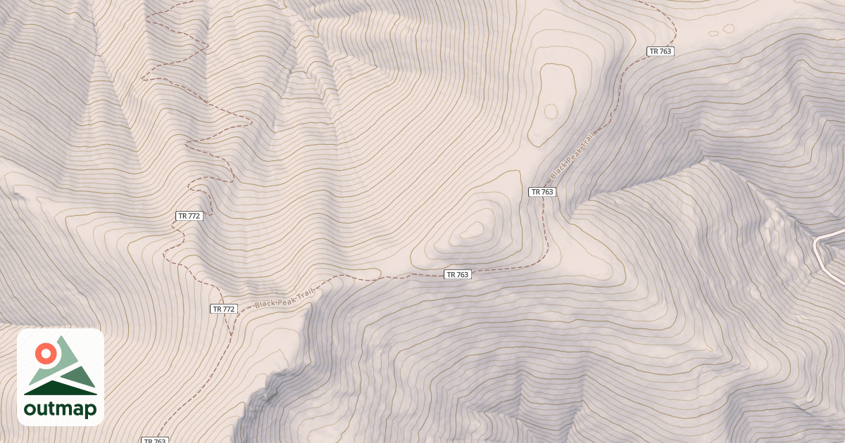 Map of Black Peak