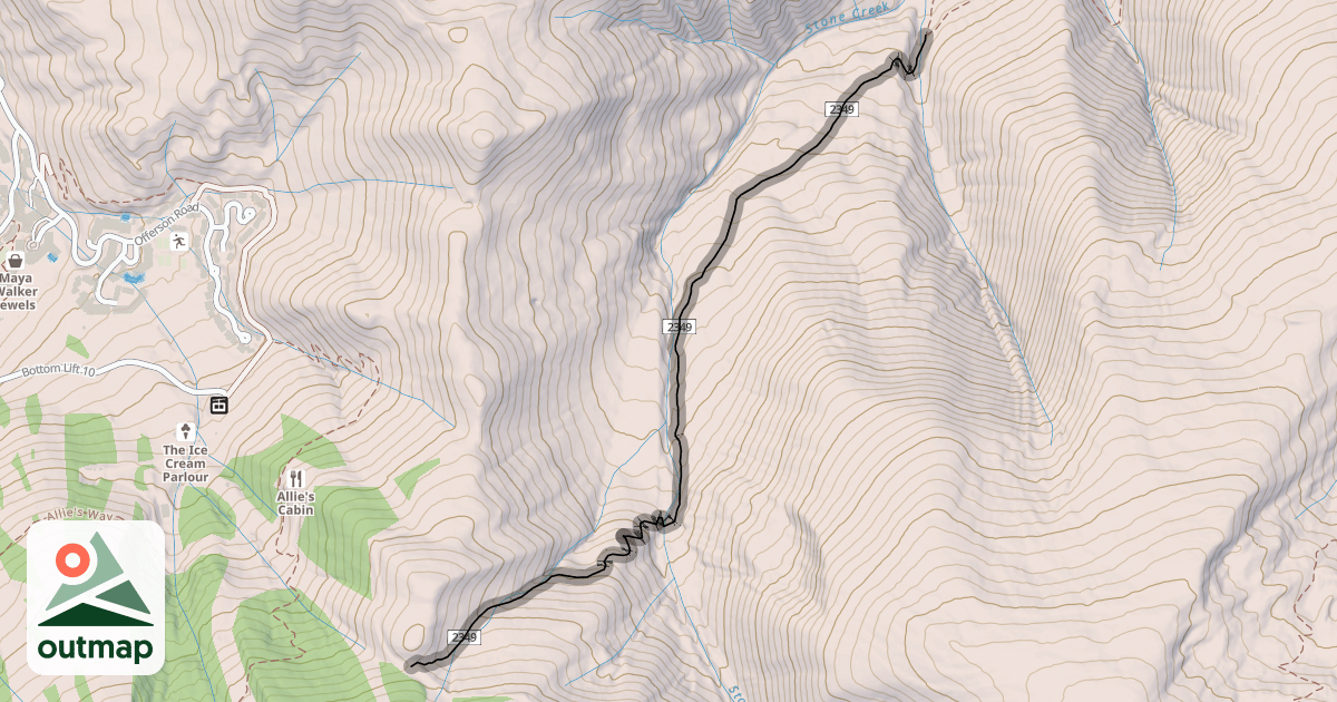 Map of Paulie’s Plunge/Stone Creek